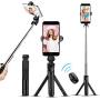 Phone Tripod, VINSIC Selfie Stick Tripod with Bluetooth Remote for iPhone, Cellphone Tripod for iPhone 11/11PRO/X/Max/8/7/6, Galaxy S8 S9 Plus Note 8, Huawei Android Phone and Camera