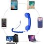 Retro Handset, Cell Phone Handset Anti Radiation 3.5mm Mini Microphone Speaker for iPhone iPad,Mobile Phones,Computer Blue