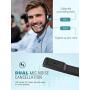 Mpow Bluetooth Headset V5.0 with Charging Base, Wireless Headphones Dual Noise Canceling Microphone, Single Ear Headset for Cell Phone, Truck Driver, Office, Call Center, Skype(Wired Option)