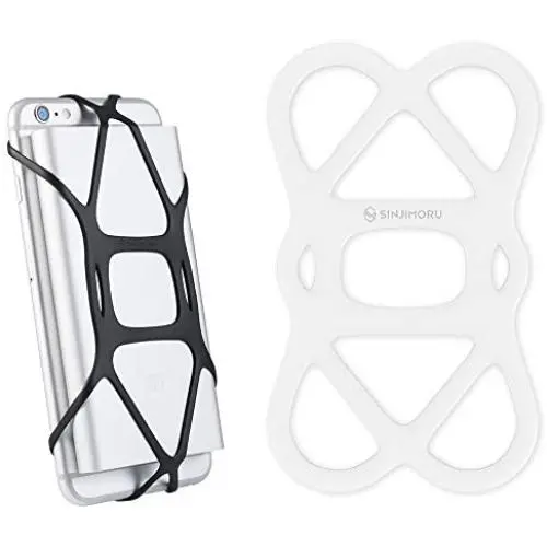 Sinjimoru Cell Phone Band Holder for Portable Charger, Elastic Rubber Silicone Band Lock Holder for Power Bank on iPhone, Security Strap Bike Mount. Silicone Band Holder, White 1pc Sinjimoru Cell Phone Band Holder for Portable Charger, Elastic Rubber Silicone Band Lock Holder for Power Bank on iPhone, Security Strap Bike Mount. Silicone Band Holder, White 1pc