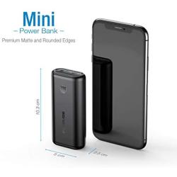 POWERADD EnergyCell 10000, Ultra-Compact High-Speed Charging Portable Charger, Smallest and Lightest 10000mAh Power Bank Compatible for iPhone 11 XS X 8 Plus Samsung S10 Google LG iPad and More（Black）