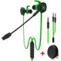 Wired Gaming Earphone with Adjustable Mic for PS4, Laptop Computer, Cellphone, maxin E-Sport Earburds with Portable Earphone Bags, Snug Soft Design, Inline Controls for Hands-Free Calling (Green) Wired Gaming Earphone with Adjustable Mic for PS4, Laptop Computer, Cellphone, maxin E-Sport Earburds with Portable Earphone Bags, Snug Soft Design, Inline Controls for Hands-Free Calling (Green)