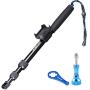 Smatree S2 All-Aluminum Alloy Telescopic Pole Compatible for Gopro Max/GoPro Hero 8/7/6/5/4/3 Plus/3/2/1/Session/DJI OSMO Action Camera (WiFi Remote Controller is Not Included)