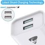 iPhone Charger, MFi Certified Lightning Cable (3ft+6ft) Nylon Braided Cord with 2 Port USB Plug Wall Charger Adapter Fast Charging Block Compatible Phone SE 2020 12 11 Pro Max XS XR 10 8 7 6s 6 iPad