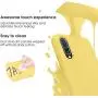Vinve Samsung Galaxy A50 Case with Tempered Glass Screen Protector [2 Pack], Liquid Silicone Slim Fit Drop Protection Case for Galaxy A50 (Yellow)