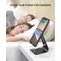 Nulaxy Phone Stand, Adjustable Cell Phone Stand, Phone Holder for Desk, Desktop Holder, Cradle, Dock Compatible with Nintendo Switch, iPhone Xs Xr 8 X 7 6 6s Plus SE 5 5s 5c, All Smartphone - Black