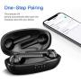 Wireless Earbuds Bluetooth 5.0 Headphones IPX7 Waterproof Bluetooth Earbuds Built-in 2 Mics CVC8.0 Noise Reduction Graphene Driver Wireless Headphones Long Playtime in-Ear Earphone for All Smart Phone