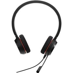 Jabra Evolve 20 UC Stereo Wired Headset / Music Headphones (U.S. Retail Packaging), Black