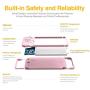 Luxtude PowerEasy Portable Charger for iPhone, 5000mAh Slim Power Bank, Portable iPhone Charger with Built in Cable (Apple Certified), Fast Charging Portable Phone Charger for iPhone11/X/7/6 Rosegold