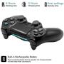 Phone Accessories Bluetooth Wireless Joystick for PS4 Gamepads Controller Fit Console for Playstation Dualshock 4 Gamepad for PS3 Controller-Transparent Red-,