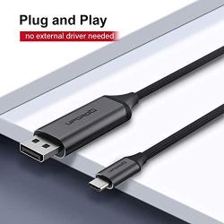 UPGROW USB C to DisplayPort Cable 4K@60Hz 4FT for Home Office USB C to DP Cable Compatible with MacBook Pro/Air, iPad Pro with USB-C Port laptops/Phones, Model Number: UPGROWCMDPM4