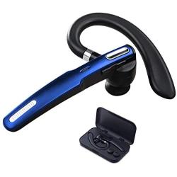 Reaton Bluetooth Headset, Phone Wireless Bluetooth Earpiece W/Noise Cancelling Mic,10-Hr Playing Time, Hands Free Wireless Headphone for Cell Phone-Compatible with iOS, Android-Blue