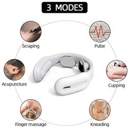 Neck Massager,Intelligent Portable Neck Massage with Heat Cordless,3 Modes 15 Levels Smart Deep Tissue Trigger Point Massage Use at Home,Outdoor,Office,Car