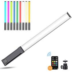 Hagibis RGB Handheld LED Video Light Wand Stick Photography Light 9 Colors,with Built-in Rechargable Battery and Remote Control,1000 Lumens Adjustable 3200K-5600K,Hot Shoe Adapter Included. (9 Colors)