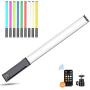 Hagibis RGB Handheld LED Video Light Wand Stick Photography Light 9 Colors,with Built-in Rechargable Battery and Remote Control,1000 Lumens Adjustable 3200K-5600K,Hot Shoe Adapter Included. (9 Colors)