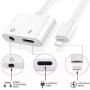 for iPhone Headphones Adapter, Lighting to 3.5mm Headphone Jack Adapter Dual Ports Dongle Charge Jack AUX Audio 3.5mm for iPhone 11/11 Pro/X/XS/XR/8/7, Support All iOS System