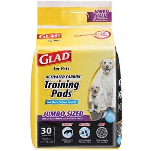 Glad for Pets Black Charcoal Puppy Pads | Puppy Potty Training Pads That Absorb & NEUTRALIZE Urine Instantly | New & Improved Quality