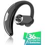 YW YUWISS Bluetooth Headset [36Hrs Playtime, 2 Batteries] Wireless Bluetooth Earpiece for Cell Phone Noise Canceling Car Earphones with Mic Compatible with iPhone Samsung Android (Upgraded Version)