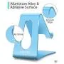 LORERAN Cell Phone Stand, Phone Dock, Phone Holder, Cradle for Smartphone and Tablet, Aluminum Stand Compatible with Samsung iPhone 11 Pro Xs Xs Max Xr X 8 7 6 6s Plus 5 5s 5c - Black (Water-Blue)