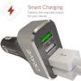 Crave CarHub 54W 4 Port USB Car Charger, Qualcomm Quick Charge 3.0 - Black