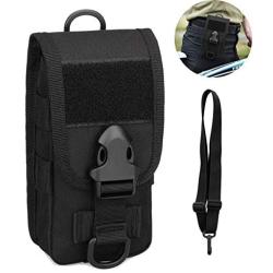 Selighting Tactical Molle Phone Pouch Outdoor Hunting Multifunctional Accessories Bag Small Sundries Bags Key Cell Phone Case (Black)