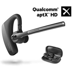 Bluetooth Headset 5.0, aptX HD 16 Hrs Talktime Bluetooth Earpiece, Noise Cancelling Mute Key Wireless Earphones for Cell Phones Business Trucker Office