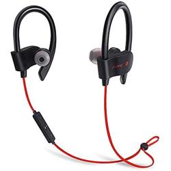 Bluetooth Headphone 4.1 Wireless Stereo with Microphone Sport Headset in-Ear Earphone for Other Smartphones or Bluetooth Devices (Red)