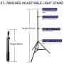 LED Video Light Kit with 2M Light Stand, SAMTIAN 2-Pack Dimmable 3200K 5500K 160 LED Photo Light Panel Lighting Kit with Large Carry Case Charger Batteries for YouTube Studio Photography Shooting