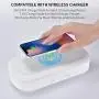 UV Cell Phone Sanitizer, Xoomz Smart Phone Cleaner Wireless Charger Aromatherapy Function Disinfector for All Phones Jewelry Watches - White UV Cell Phone Sanitizer, Xoomz Smart Phone Cleaner Wireless Charger Aromatherapy Function Disinfector for All Phones Jewelry Watches - White