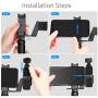 USKEYVISION Osmo Pocket Mount Phone Holder for DJI Osmo Pocket Smartphone Handheld Holder w/Tripod Cold Shoe Hand Strap (Black)