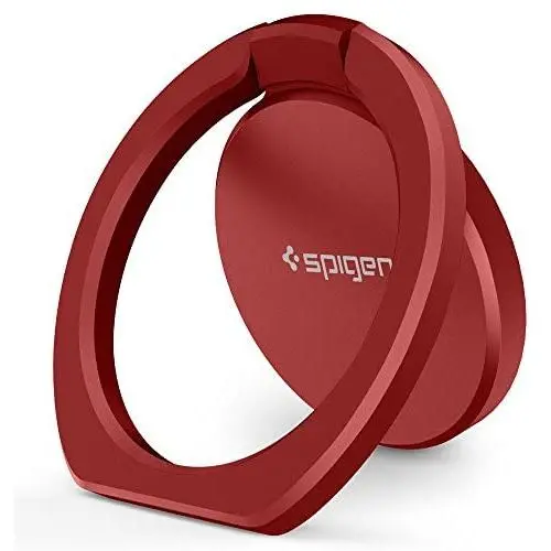 Spigen Style Ring 2 Cell Phone Ring/Phone Grip/Stand/Holder for All Phones and Tablets Compatible with Magnetic Car Mount - Red Spigen Style Ring 2 Cell Phone Ring/Phone Grip/Stand/Holder for All Phones and Tablets Compatible with Magnetic Car Mount - Red