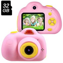 Gifts for 3 4 5 6 Year Old Girls,OMWay Kids Camera for Girls, Outdoor Toys for 5 6 7 8 Year Old Toddlers Children,8MP HD Video Camera, Pink(32GB SD Card Included).