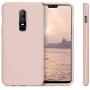 kwmobile TPU Silicone Case Compatible with OnePlus 6 - Soft Flexible Rubber Protective Cover - Dusty Pink