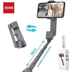 Zhiyun Smooth X, Extendable Camera Gimbal Stabilizer for iPhone 11 Pro Xs Max Xr, Portable Foldable Selfie Stick Tripod for Smartphone Cell Phone, with Object Tracking Panorama Time Lapse SmoothX Gray