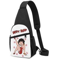 Betty Boop Sling Bag Leather Chest Bag Shoulder Backpack Cross Body Travel