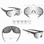 X-TIGER Polarized Cycling Bike Sunglasses,Bicycle Glasses with 3 Interchangeable Lenses