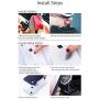 Magnetic Car Phone Mount (2 Pack),ESSAGER 360° Rotate Magnetic Cell Phone Holder for Car Tidy Cable Organizer USB Cable Car Phone Holder