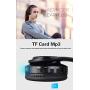 Wireless Headset with Mic, Foldable Bluetooth Headphone with 3.5mm Audio Jack, Built-in Noise Cancelling Microphone, Support for Plug-in Card, for PC, Phone(Black)