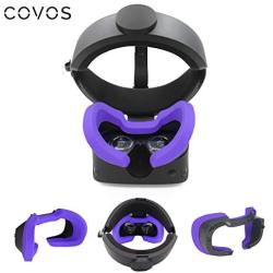 Covos VR Face Pad for Oculus Rift S Silicone Eye Cover, Rift S VR Cover Sweatproof Waterproof Lightproof Anti-Dirty Oculus Rift S Accessory