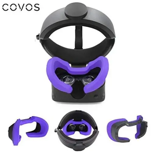 Covos VR Face Pad for Oculus Rift S Silicone Eye Cover, Rift S VR Cover Sweatproof Waterproof Lightproof Anti-Dirty Oculus Rift S Accessory Covos VR Face Pad for Oculus Rift S Silicone Eye Cover, Rift S VR Cover Sweatproof Waterproof Lightproof Anti-Dirty Oculus Rift S Accessory