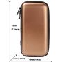 iMangoo Shockproof Carrying Case Hard Protective EVA Case Impact Resistant Travel 12000mAh Bank Pouch Bag USB Cable Organizer Earbuds Sleeve Pocket Accessory Smooth Coating Zipper Wallet Brown