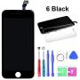 HTECHY Compatible with iPhone 6 Screen Replacement Black(4.7") Display Touch Screen LCD Digitizer Assembly + Repair Tools Kit Screen Protector