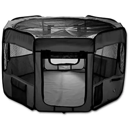 ESK COLLECTION Blue 45" Pet Puppy Dog Playpen Exercise Pen Kennel 600d Oxford Cloth ESK COLLECTION Blue 45" Pet Puppy Dog Playpen Exercise Pen Kennel 600d Oxford Cloth