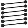 TwistieMag Strong Magnetic Twist Ties - The Total Eclipse Collection - Jet Black 6 Pack - Super Powerful Unique Solution For Cable Management, Hanging & Holding Stuff, Fidgeting, Or Just For Fun!