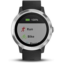 Garmin 010-01769-01 Vivoactive 3, GPS Smartwatch with Contactless Payments and Built-In Sports Apps, Black with Silver Hardware