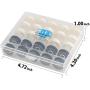 Simthread 25pcs 15White + 10Black Prewound Bobbin Thread Size L (SA155) 60WT for Brother Husqvarna Pfaff Embroidery Thread Sewing Thread Machine with Clear Storage Plastic Case DIY Simthread 25pcs 15White + 10Black Prewound Bobbin Thread Size L (SA155) 60WT for Brother Husqvarna Pfaff Embroidery Thread Sewing Thread Machine with Clear Storage Plastic Case DIY