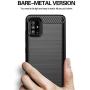 Galaxy A51 case,Samsung A51 case,MAIKEZI Soft TPU Slim Fashion Anti-Fingerprint Non-Slip Protective Phone Case Cover for Samsung Galaxy A51(Black Brushed TPU)