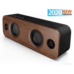 AOMAIS Life Bluetooth Speaker, 30W Loud Home Party Wireless Bluetooth Speakers, 2 Woofers&2 Tweeters for Super Bass Stereo Sound,TWS and 100Ft Bluetooth V5.0,12-Hour Playtime Subwoofer, Imitation Wood