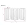 PAWLAND Freestanding Foldable Pet Gate for Dogs Extra Wide and Tall,4 Panel,36 inch Tall Dog Fence, Dog Gate for The House, Doorway, Stairs, White