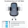 DesertWest Wireless Car Charger Phone Mount, Auto-Clamp Fast Charger Qi-Certified Cell Phone Air Vent Holder for QI Smartphones (+QC 3.0 Charger Adapter) (Black)